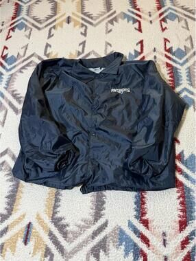New England Patriots NFL Team Apparel Full Button  Jacket  Windbreaker XL